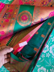 Elegant Silk Saree with Peacock Design