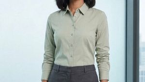 H&M Long Sleeve green Shirt