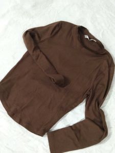 Brown Long Sleeve Top