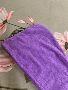 Soft Plush Purple Hair Towel