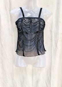 I. Sheer Ruched Cami Top