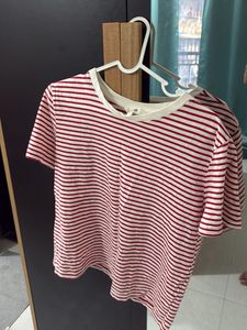Red and White Striped T-Shirt