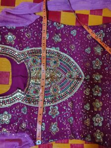 Designer Purple Kurta Set with Embellishments