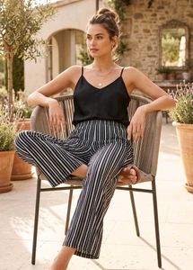 ✨ Cute Black & White Striped Pants | Stretchable W