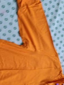 Vibrant Orange Shirt Kurti