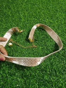 Baby Pink shimer Western belt