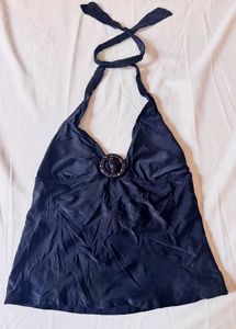 Chic Black Halter Neck Top