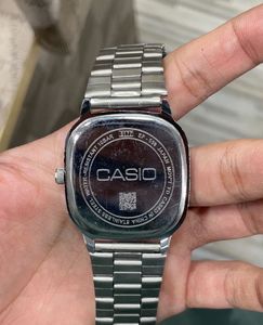 Casio Watch with Blue Sunburst Dial