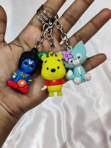 Set of 9 Cute Cartoon  Keychains