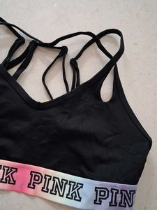XS PINK Sports Bra Rainbow Band