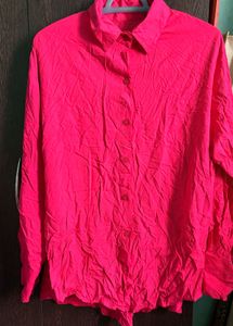 Vibrant Pink Button-Up Shirt