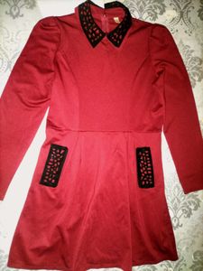 Price drop ☔ dark color Lace Collar Dress