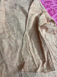 Peach Textured night suit