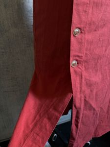 Women's Red Button-Front Midi Skirt