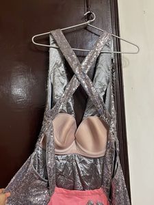 Silver Sequin Maxi Dress