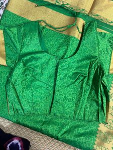 Green &amp; Gold Saree
