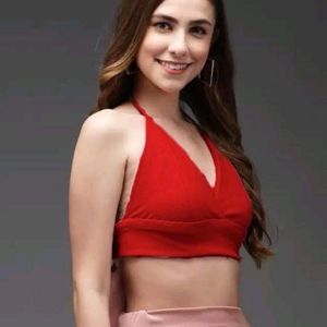 Chic Red Halter Top
