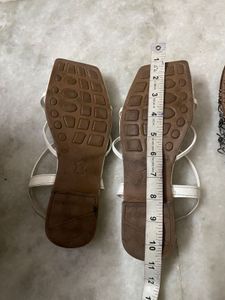 combo of 2 Stylish Flat Sandals - White &amp; Brown