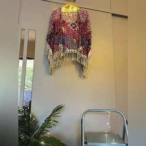 Boho Fringe Kimono Cover-Up