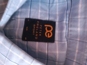 Men's Blue Plaid Long Sleeve Shirt(new)
