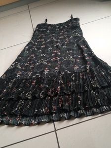 Black Floral Midi Dress