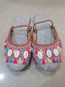 Boho Embellished Flats