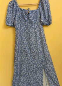 Zudio Floral Print Midi Slit dress. Size-XS