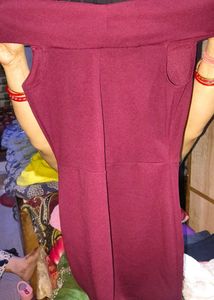 Chic Off-Shoulder Burgundy Dress