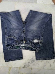 Classic Blue Wash Straight Leg Jeans