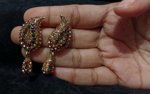 Stone Studded Heavy Earrings