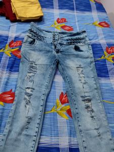 Ripped High Waisted Jeans