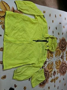 Neon Yellow Hooded Windbreaker Jacket with pant