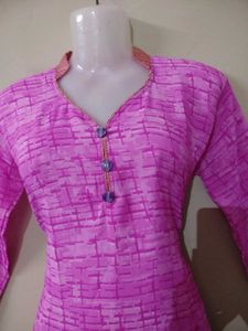 Beautiful Pink Printed Kurta