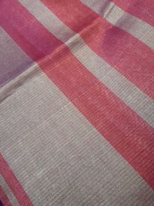 Vibrant Purple Saree with Striped Border