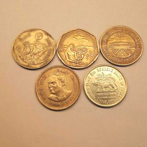 Small Set Of 1 Rupee Commemorative Coins