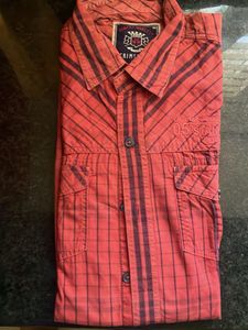 Crimson Classic Checkered Shirt