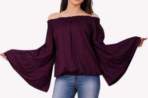 Stylish Off-Shoulder Bell Sleeve Top