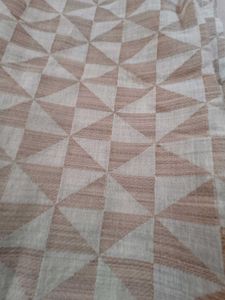Beige with Pink Embroidery Cotton Kurta