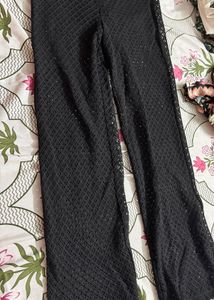 Sparkly Black Crochet Pants brand new