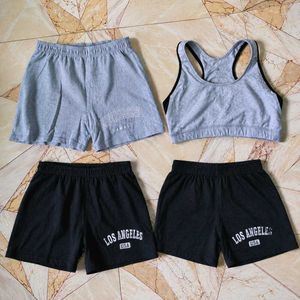 3 Shorts + 1 Sports Bra Combo