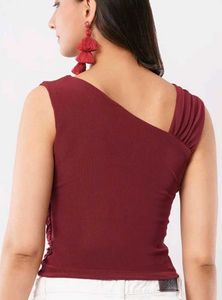 Chic One-Shoulder Ruched Top