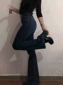 Y2K Flared Dark Wash Denim Jeans