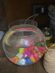 aquarium bowl and free fish food