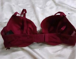 Burgundy Lace Bra