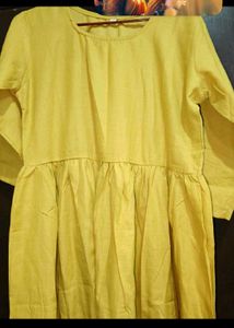 Yellow Kurta with Pink Phulkari Dupatta no lower