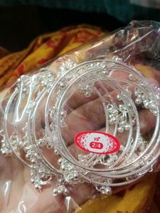 Silver-Plated Bangles with Bells