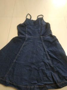 Denim Spaghetti Strap Dress
