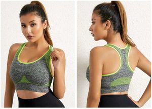 Gray Sports Bra with Neon Accents