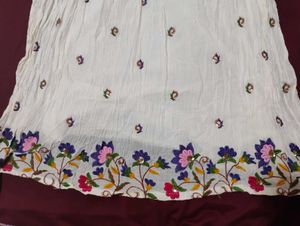 Elegant Floral Embroidered Anarkali Kurta