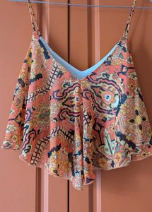 Boho Print Spaghetti Strap Crop Top